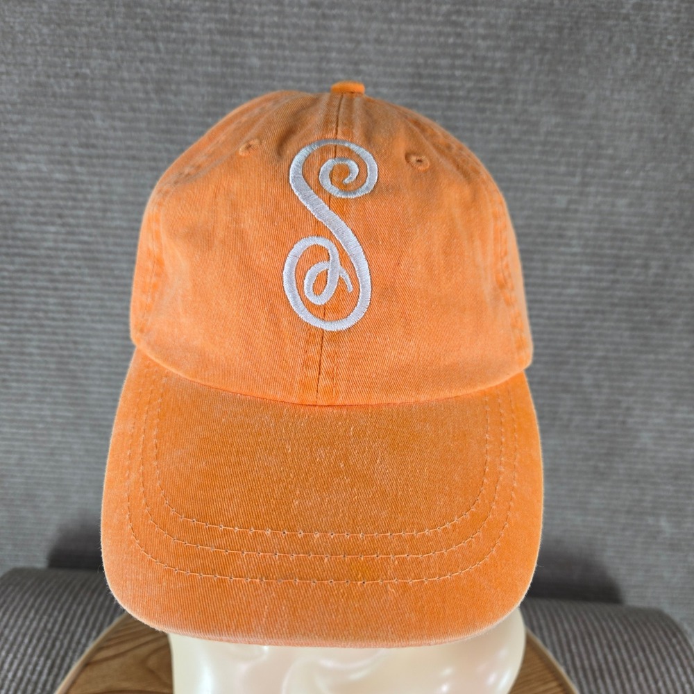 Adams Unisex OSFA Orange Pigment Dyed Embroidered S Logo Baseball Cap Hat LP101